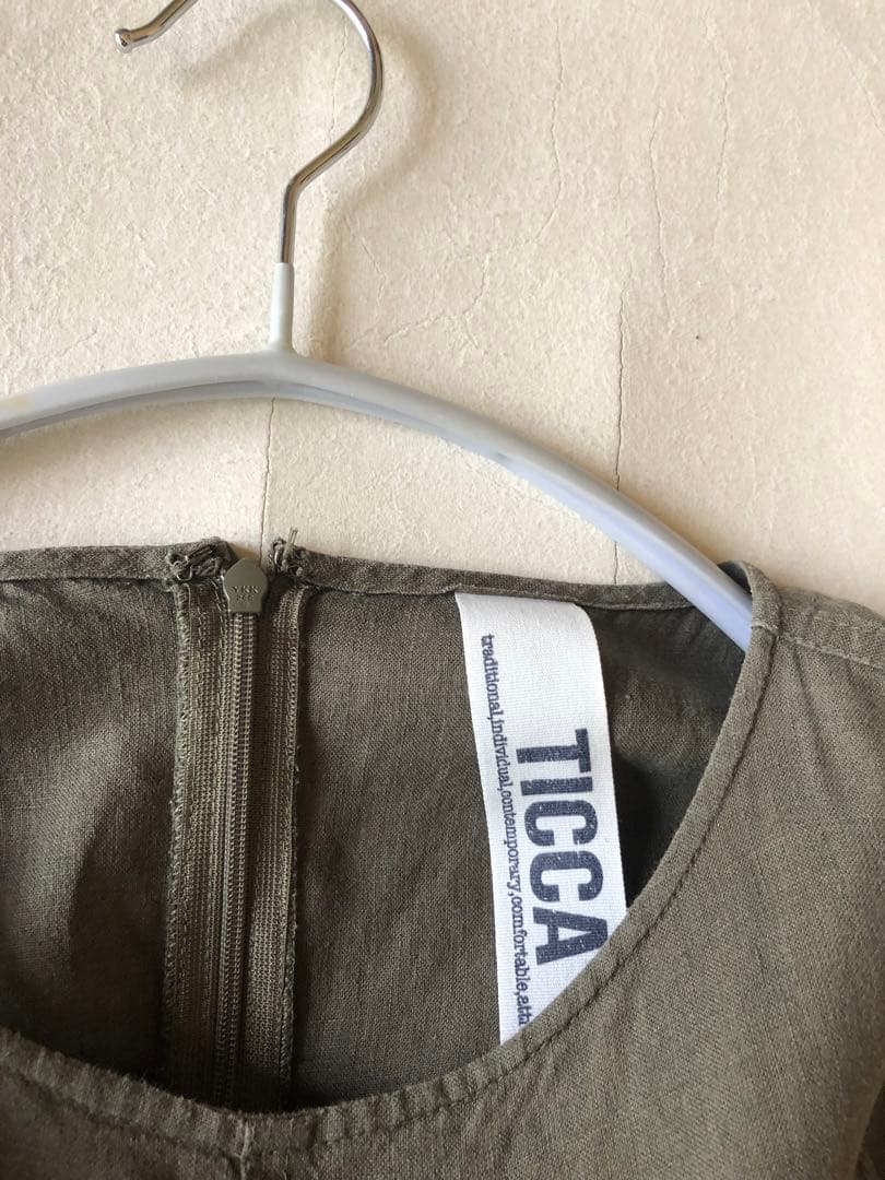 ビームス取扱♪ティッカ上質リネン100%ゆったりワイドパンツオールインワン♪