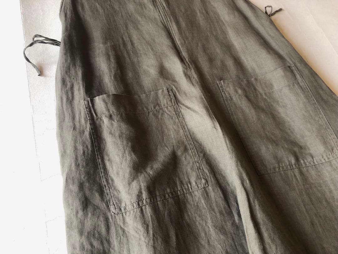 ビームス取扱♪ティッカ上質リネン100%ゆったりワイドパンツオールインワン♪