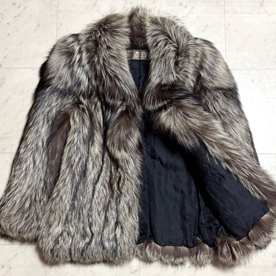 美品 SAGA FOX  毛皮コート 裏地ペイズリー柄 金サガ 11号