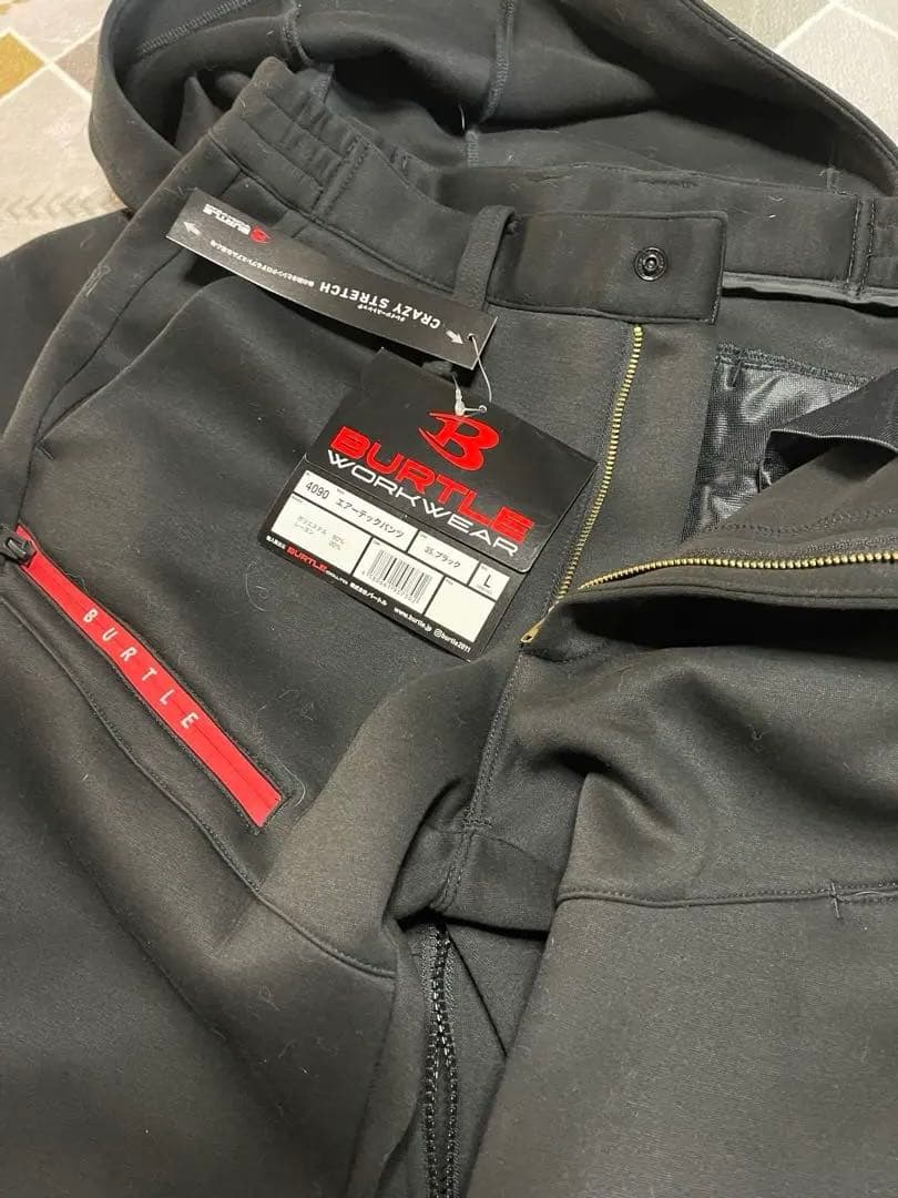 BURTLE エアーテックフーデイ上下セットアップ　ブラック　Lサイズ
