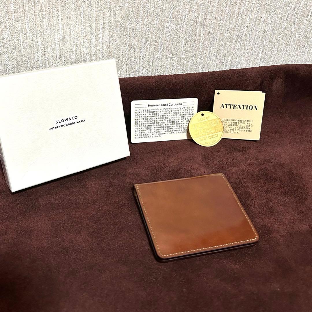 【ほぼ新品】SLOW cordovan - smart mini wallet