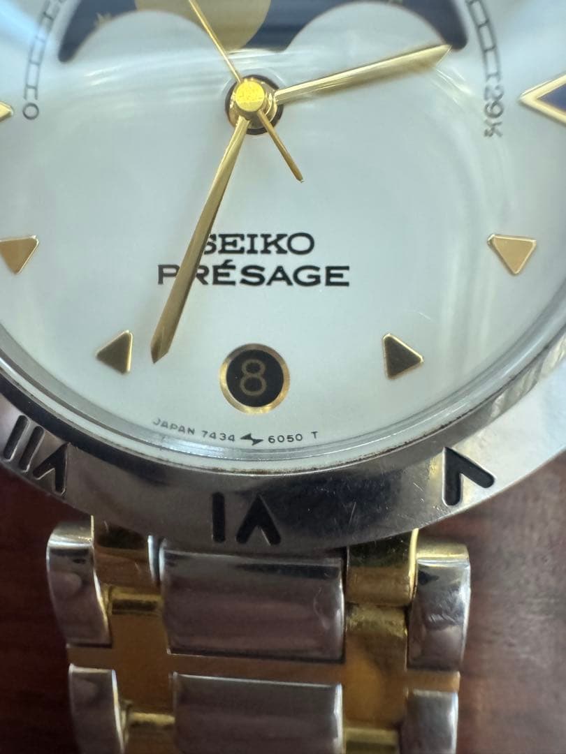 SEIKO PRE-SAGE ムーンフェイズ 時計 稼動品　新品電池✨