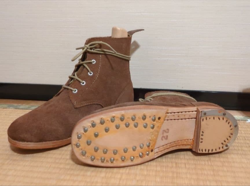 日本陸軍五年式下士官兵用編上靴（精巧複製品）27センチ