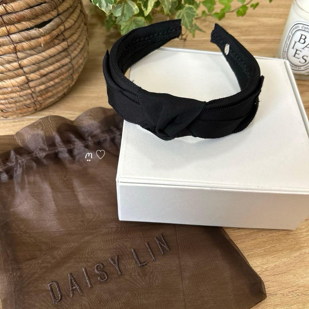 試着のみデイジーリン　フォクシー　ブラックリボンカチューシャ　現行品　グログラン