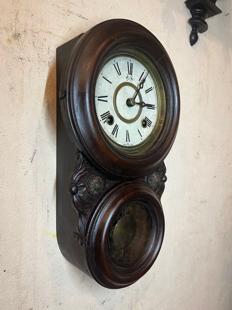 高野　姫だるま　柱時計　古時計　振り子時計　ゼンマイ　ボンボン　精工舎　レトロ