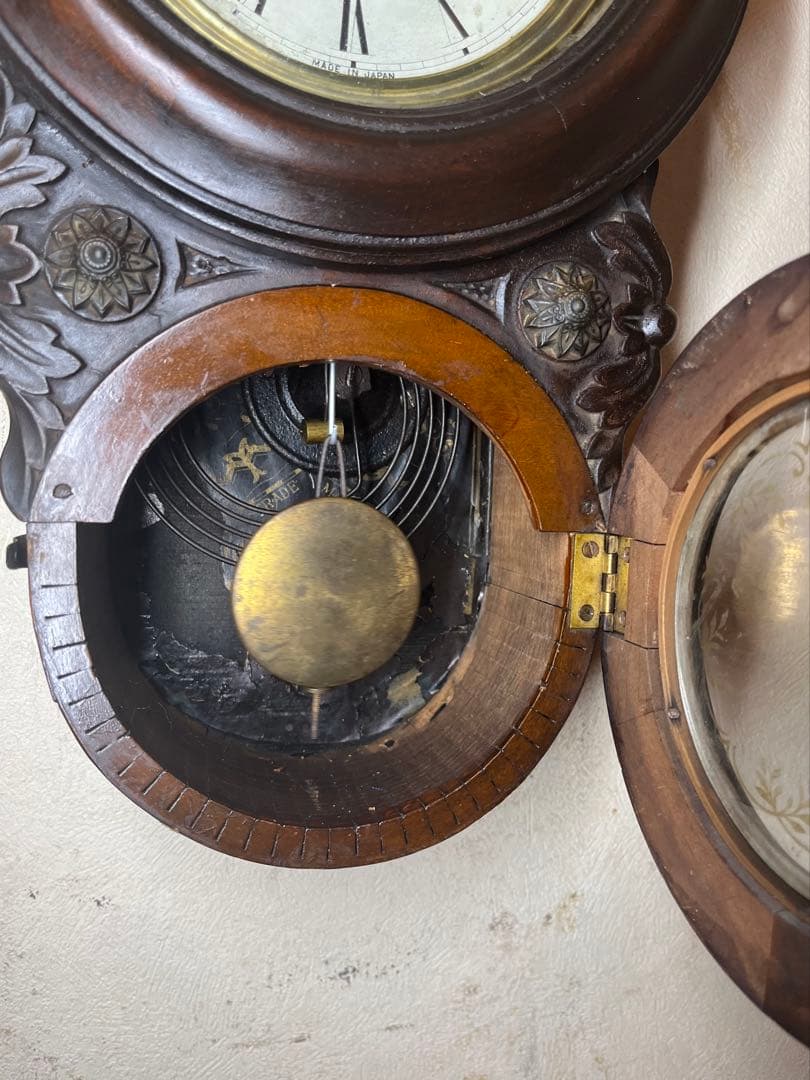 高野　姫だるま　柱時計　古時計　振り子時計　ゼンマイ　ボンボン　精工舎　レトロ