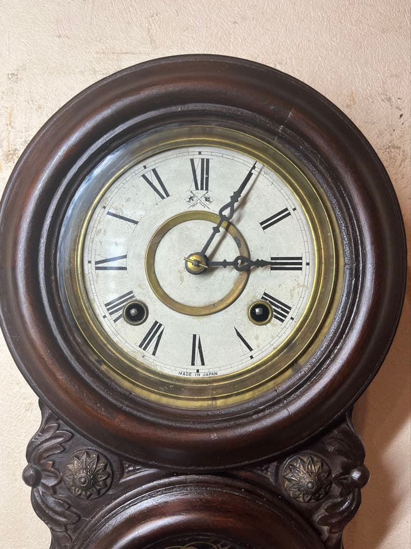 高野　姫だるま　柱時計　古時計　振り子時計　ゼンマイ　ボンボン　精工舎　レトロ