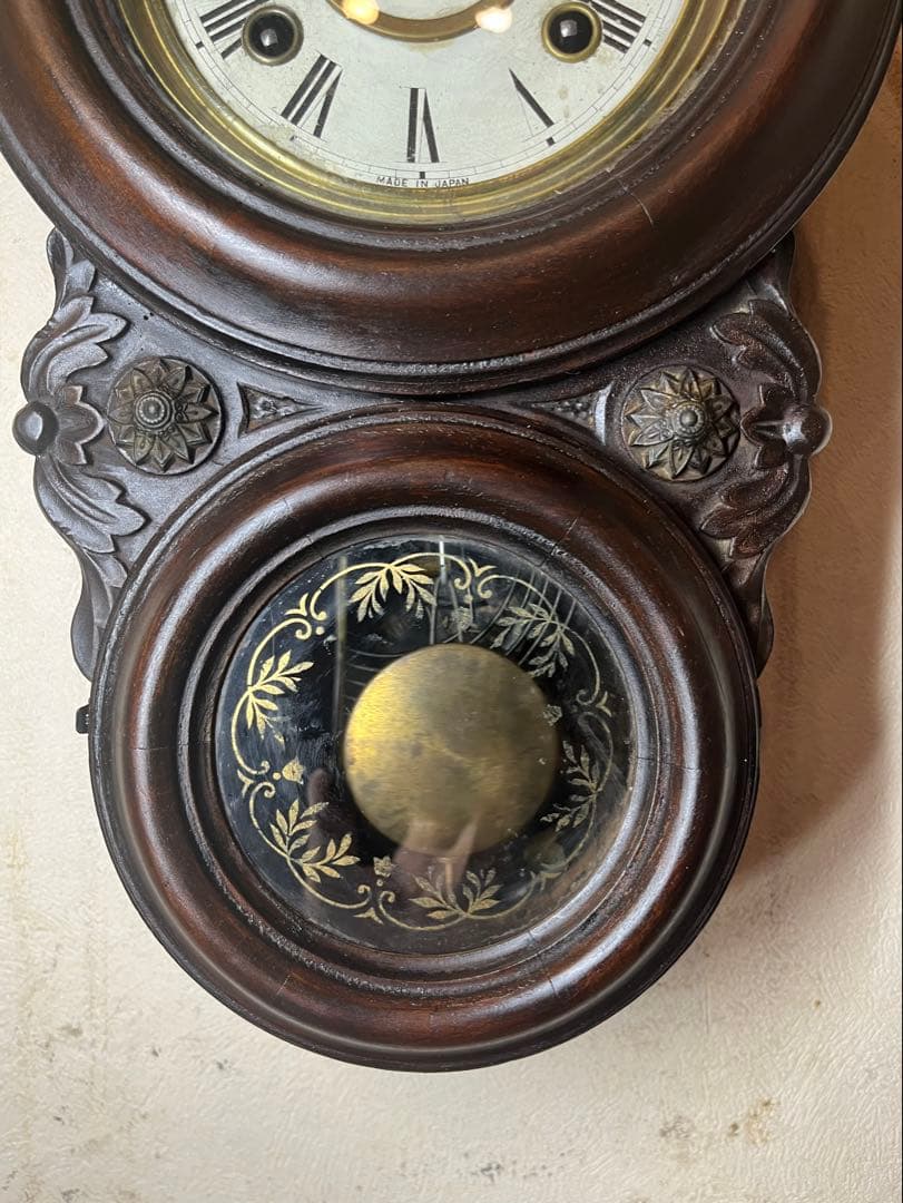 高野　姫だるま　柱時計　古時計　振り子時計　ゼンマイ　ボンボン　精工舎　レトロ