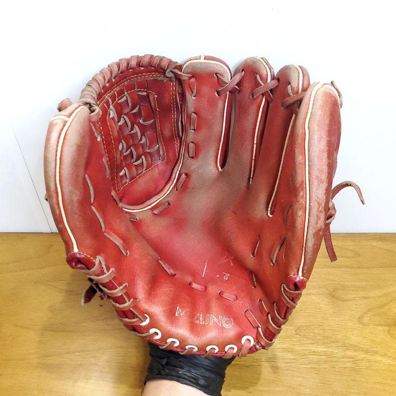 ミズノ 堀内恒夫モデル サイン刻印 ビンテージグラブ 投手用 軟式グローブ