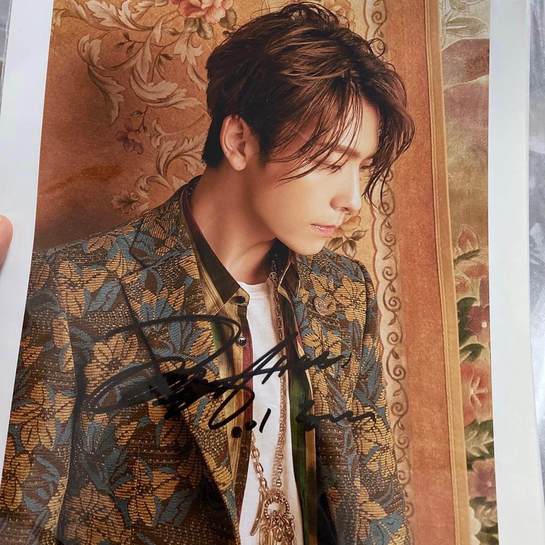 スーパージュニア　ドンへ　サイン　直筆　写真　六切りサイズ