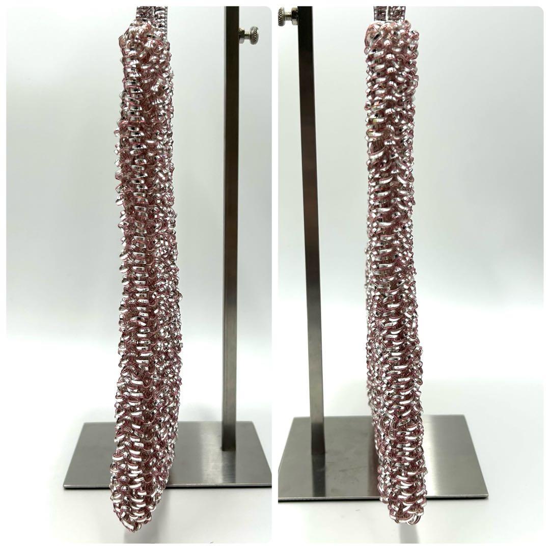 【極美品】アンテプリマ スタンダードスクエア ピンクシルバー ハンドバッグ