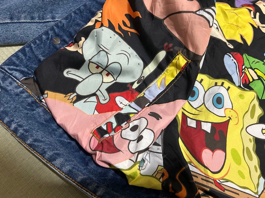 MEMBERS ONLY スポンジボブ　デニムジャケット L