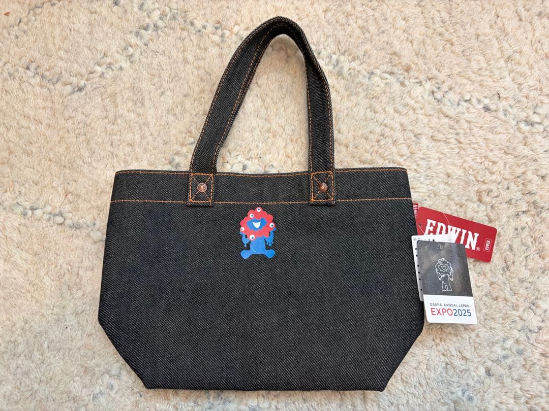 EDWINエドウィンミャクミャクEXPO2025マチ付きミニトートバッグ万博限定