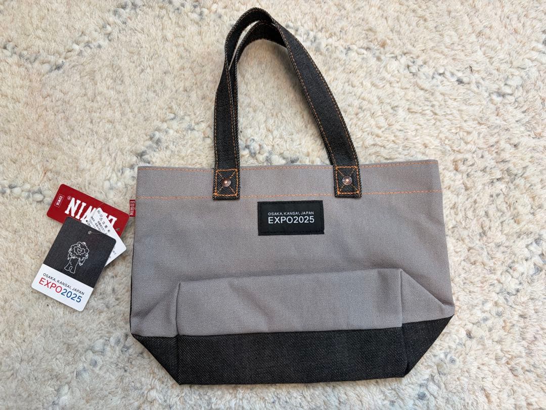 EDWINエドウィンミャクミャクEXPO2025マチ付きミニトートバッグ万博限定
