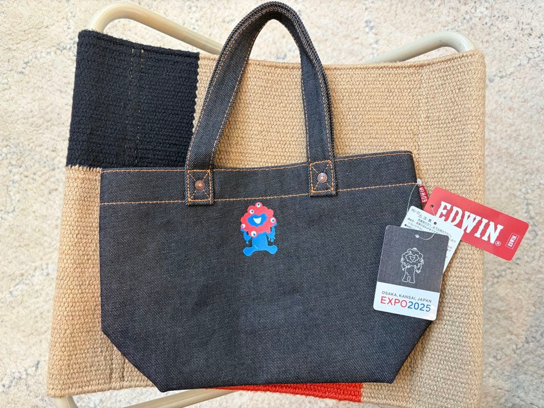 EDWINエドウィンミャクミャクEXPO2025マチ付きミニトートバッグ万博限定