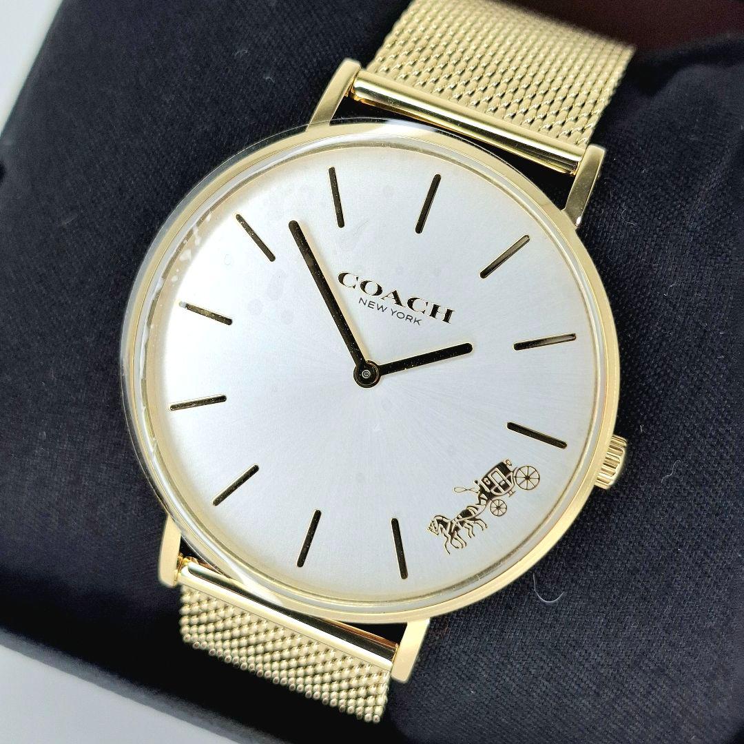 ✨美品未使用級 コーチ COACH 時計 ペリー ゴールド メッシュバンド
