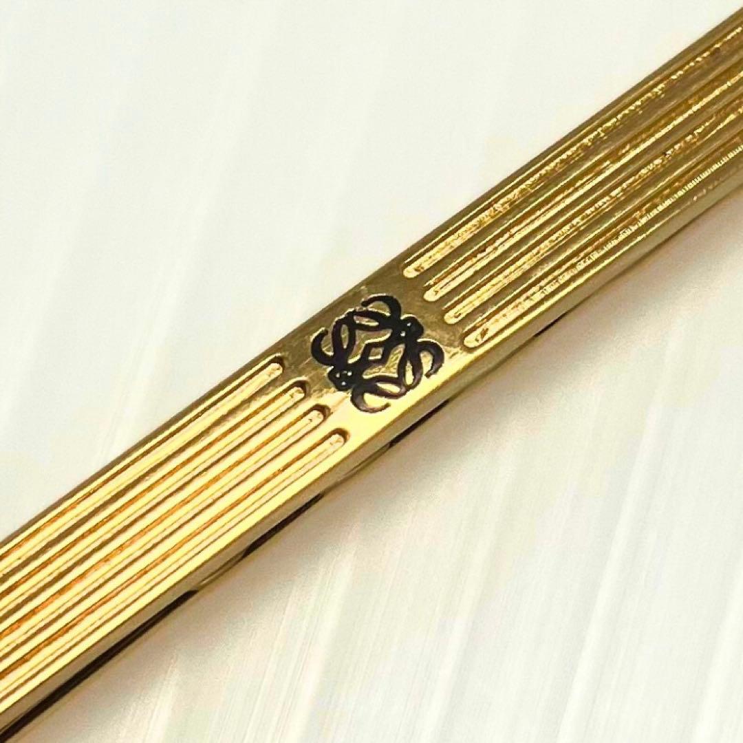 美品 正規品 LOEWE ロエベ ゴールド ネクタイピン アナグラム 立体加工