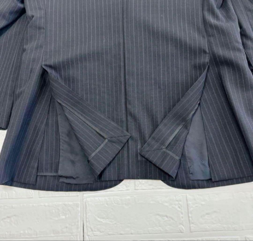 BURBERRY LONDON ストライプ 背抜き 裏地ロゴ 薄手