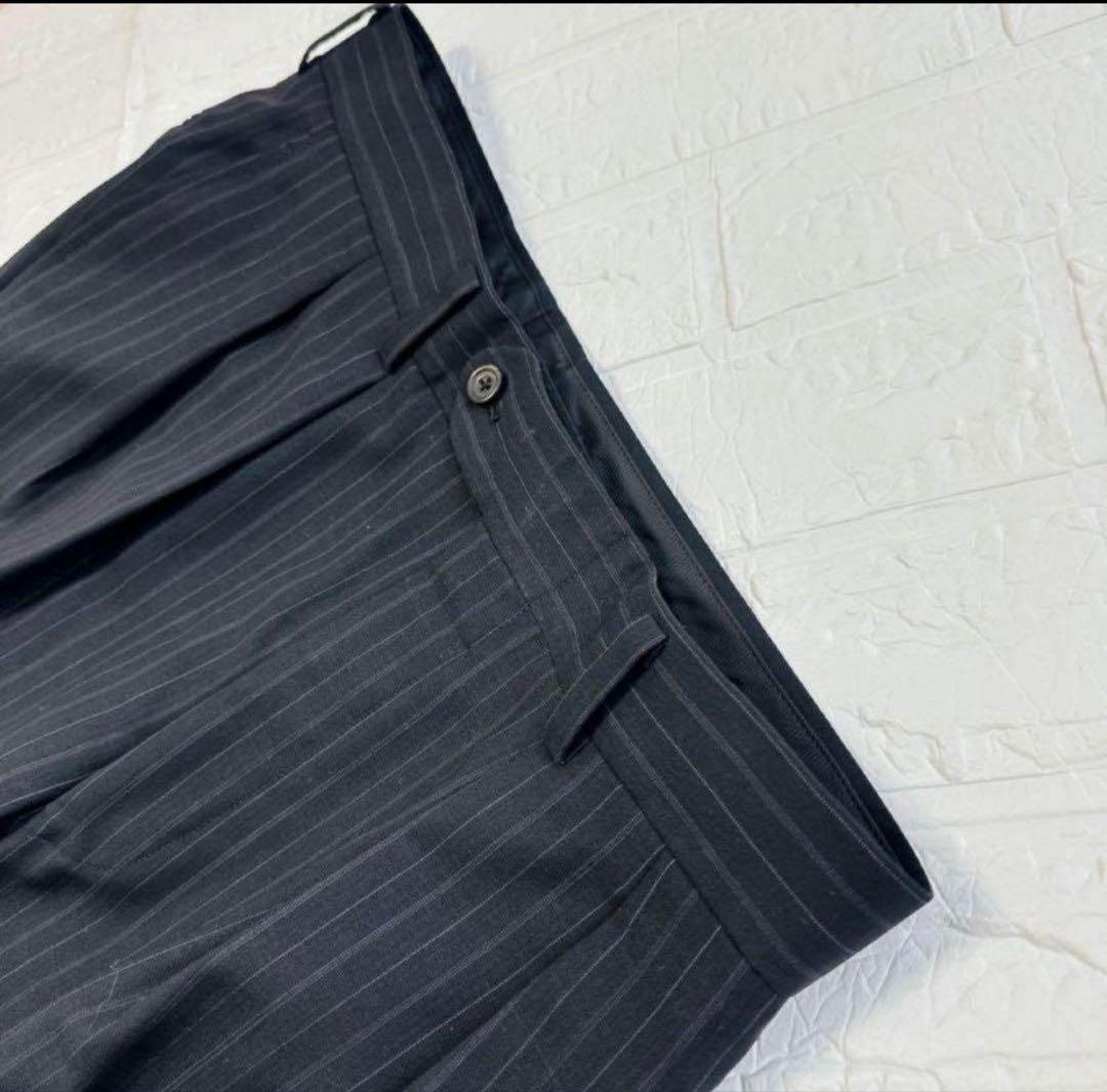 BURBERRY LONDON ストライプ 背抜き 裏地ロゴ 薄手