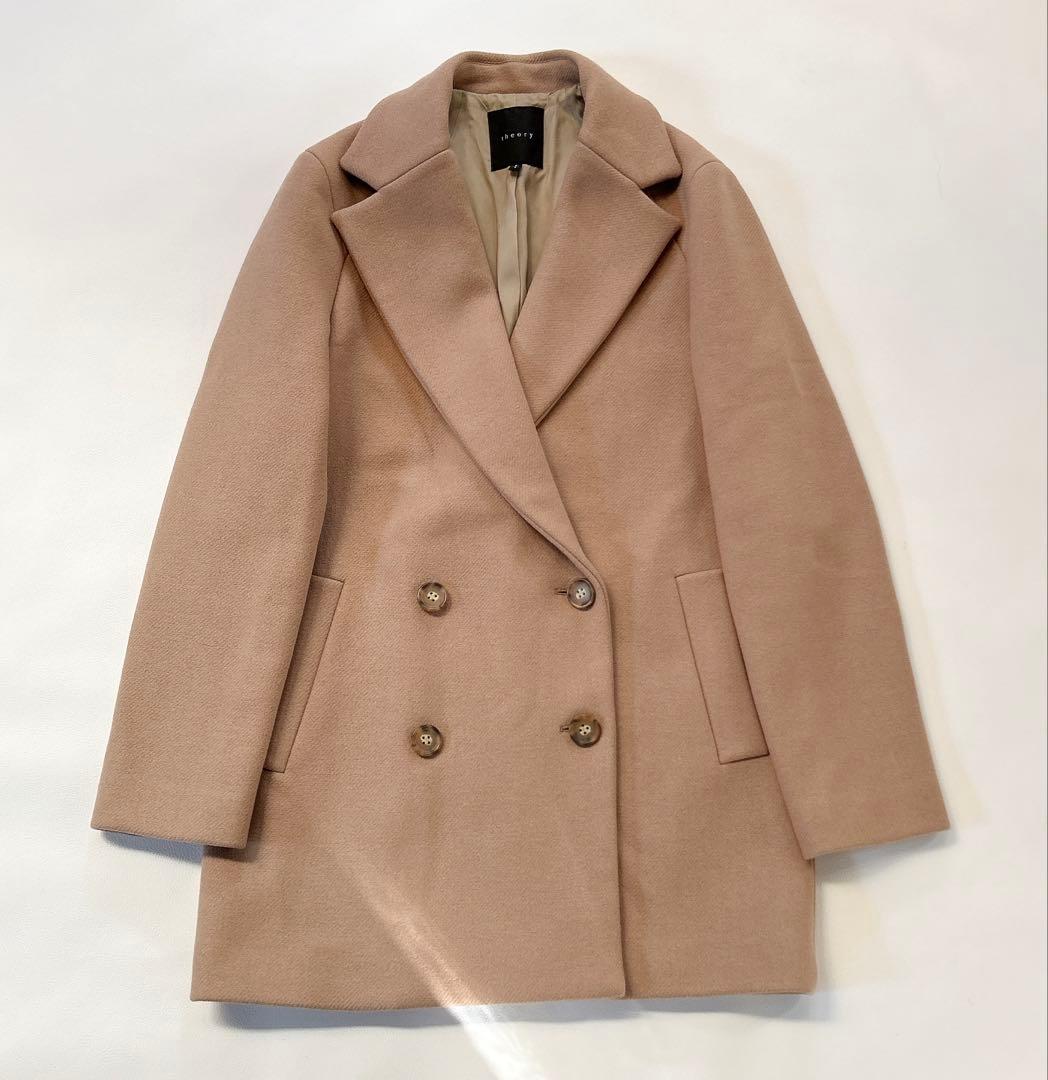 セオリー チェスターコート ダブルブレスト ショートジャケット Pコート