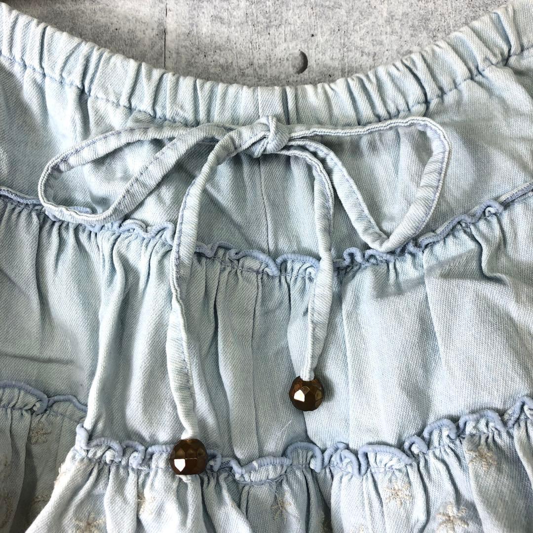 姫カジ 古着 オールド LIZ LISA クロシェフリル 刺繍 キュロット