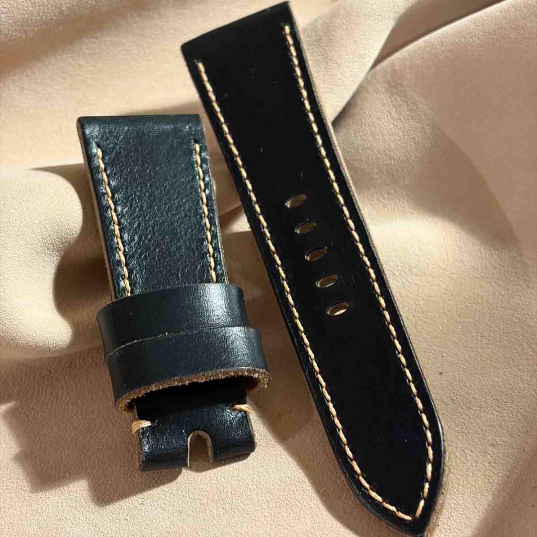 hor-241 クロムエクセルレザー ブラック 腕時計ベルト ラグ幅26mm