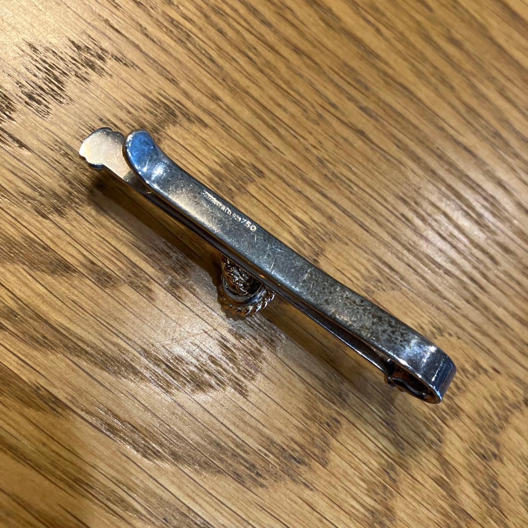 【ティファニー】ネクタイピン　ツイストノット　シルバー　ゴールド　メンズ