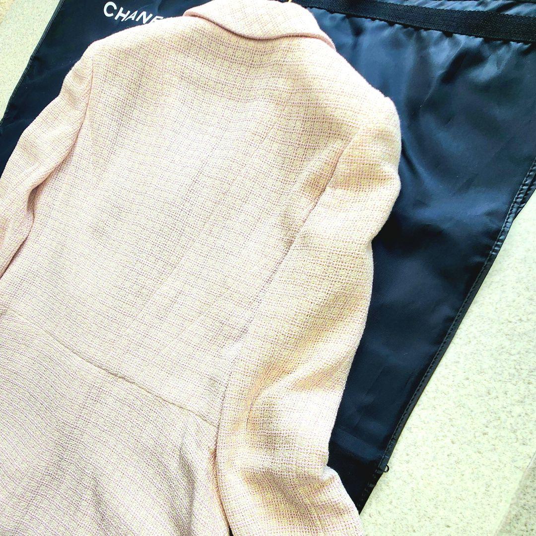 【極上美品】CHANEL 00C ツィードジャケットロゴ ボタン ペプラム