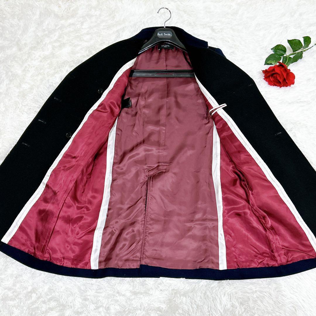 未使用級美品✨　ポールスミス　チェスターコート　ツートーン　ブラック　ネイビー