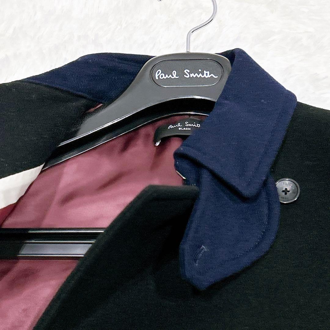 未使用級美品✨　ポールスミス　チェスターコート　ツートーン　ブラック　ネイビー