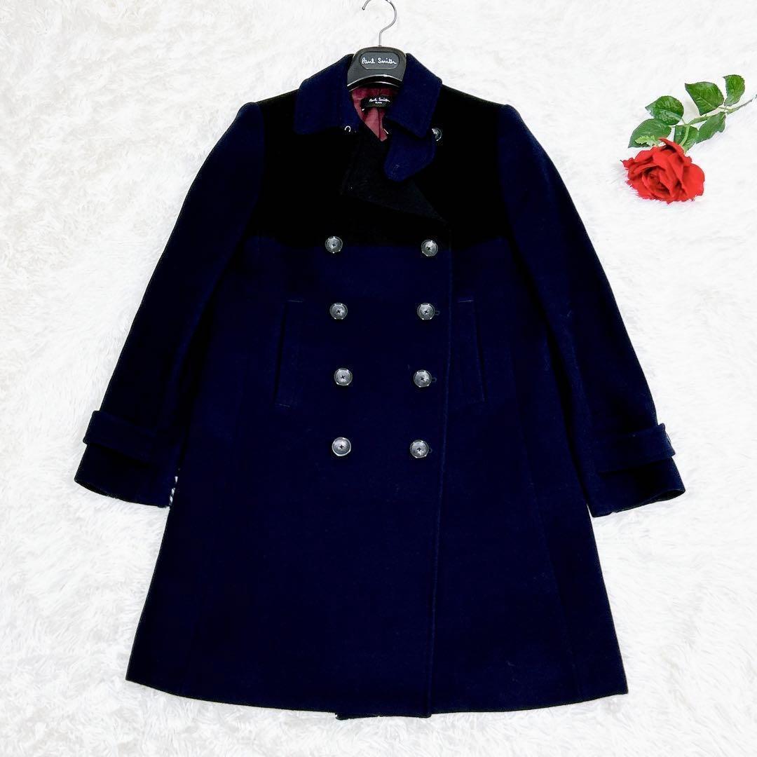 未使用級美品✨　ポールスミス　チェスターコート　ツートーン　ブラック　ネイビー
