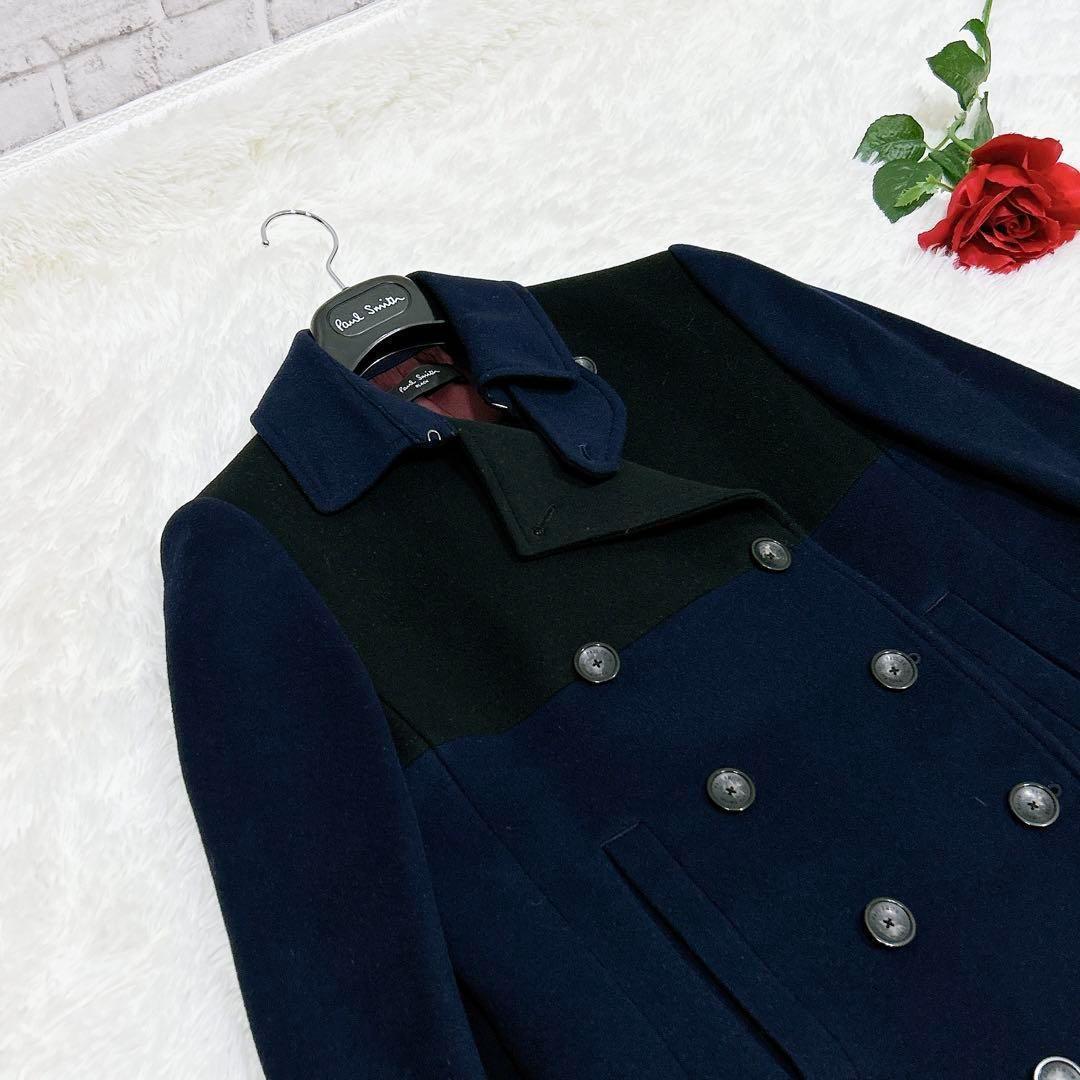 未使用級美品✨　ポールスミス　チェスターコート　ツートーン　ブラック　ネイビー