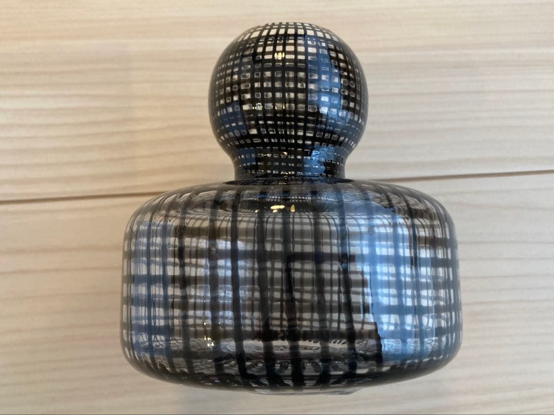 marimekko フラワーベース ブラック×クリア