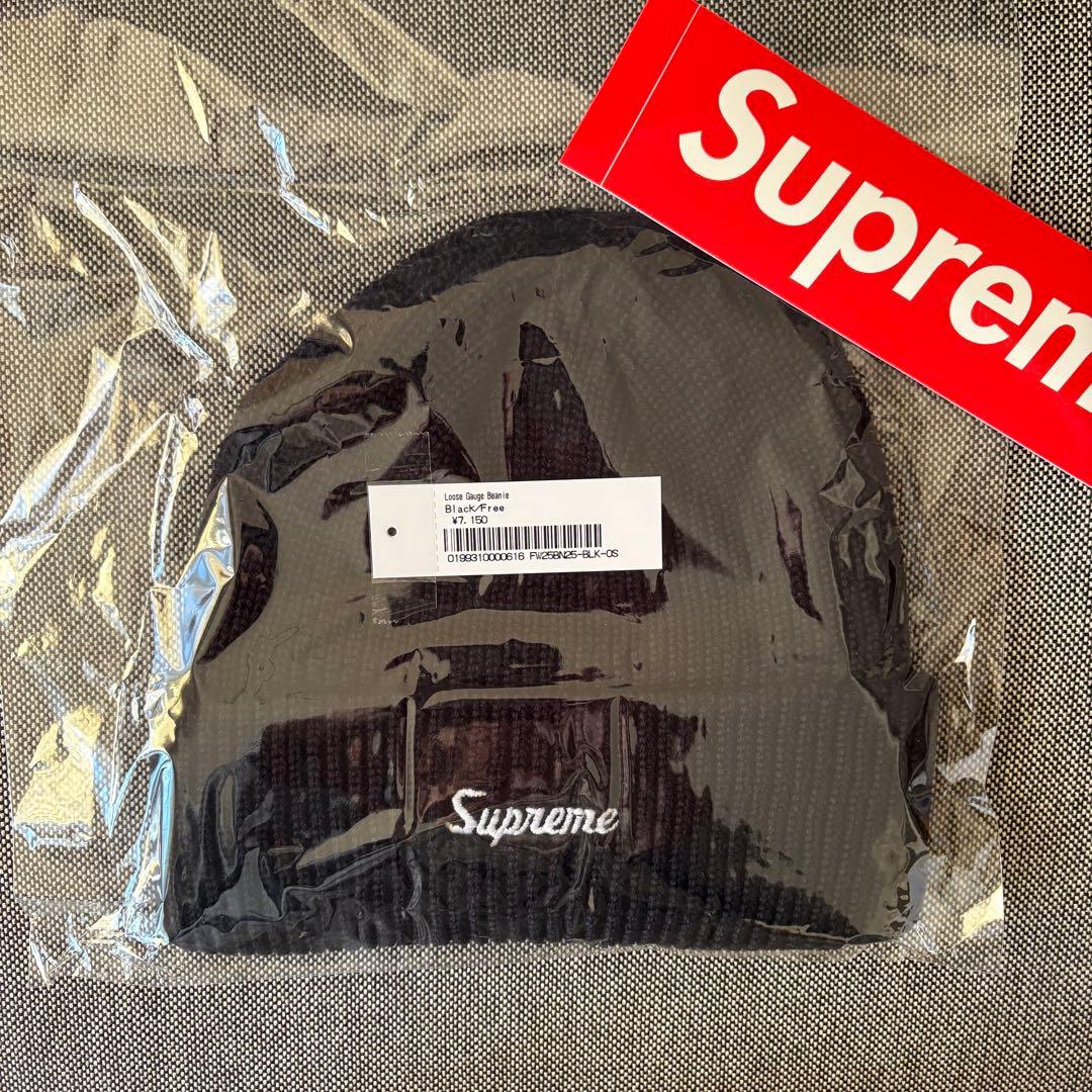 Supreme Loose Gauge Beanie Black ブラック 黒