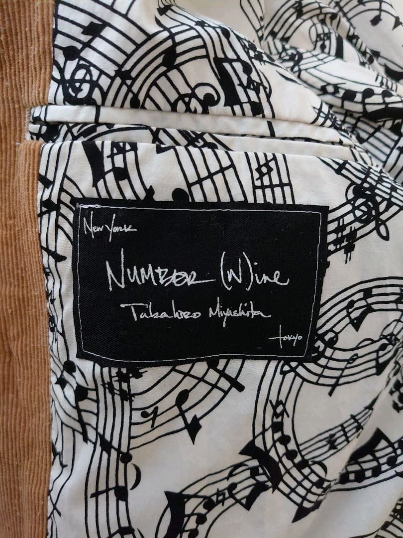 07ss ナンバーナイン 音符 コーデュロイ Pコート