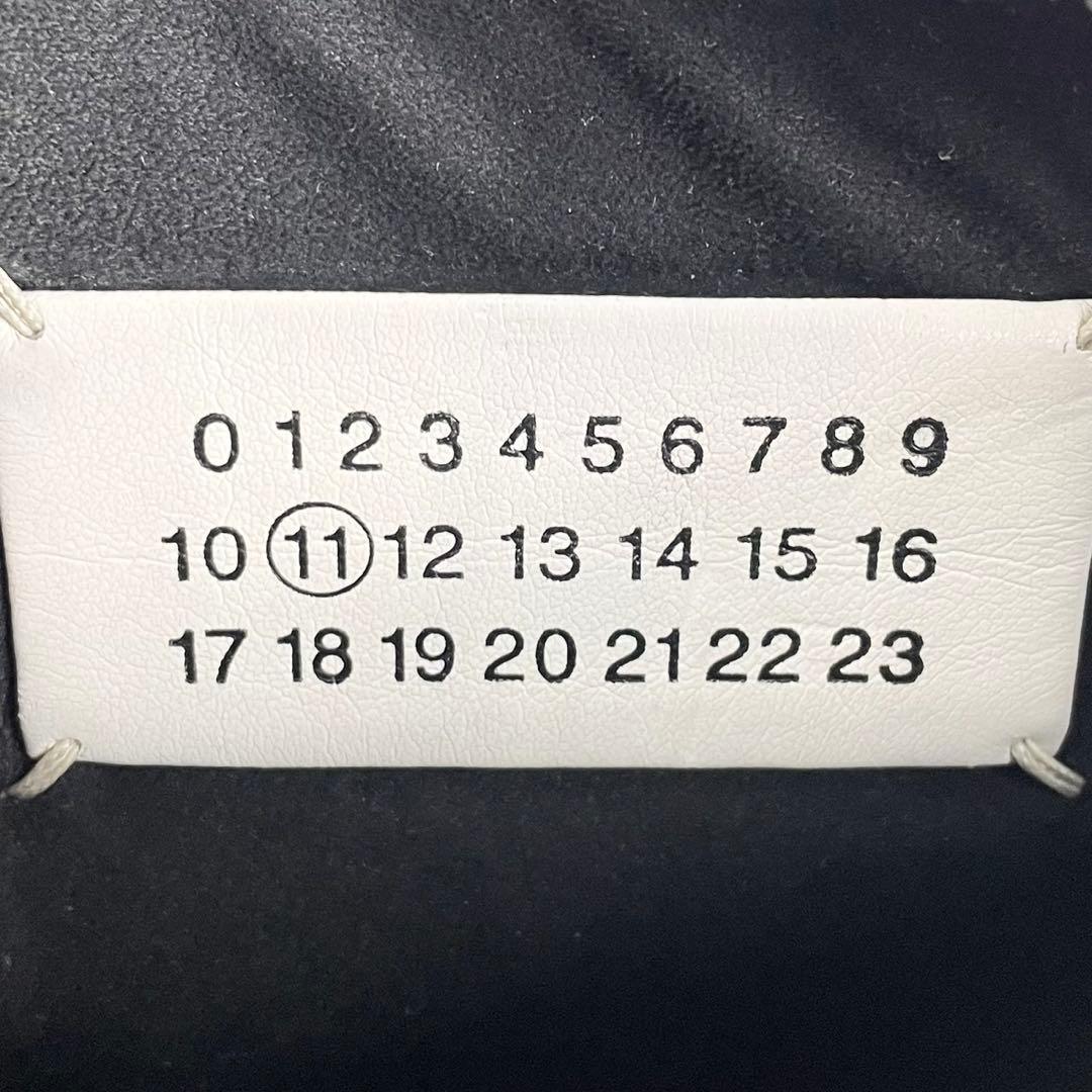 美品 メゾンマルジェラ レザー クラッチバッグ パイソン 4ステッチ グレー