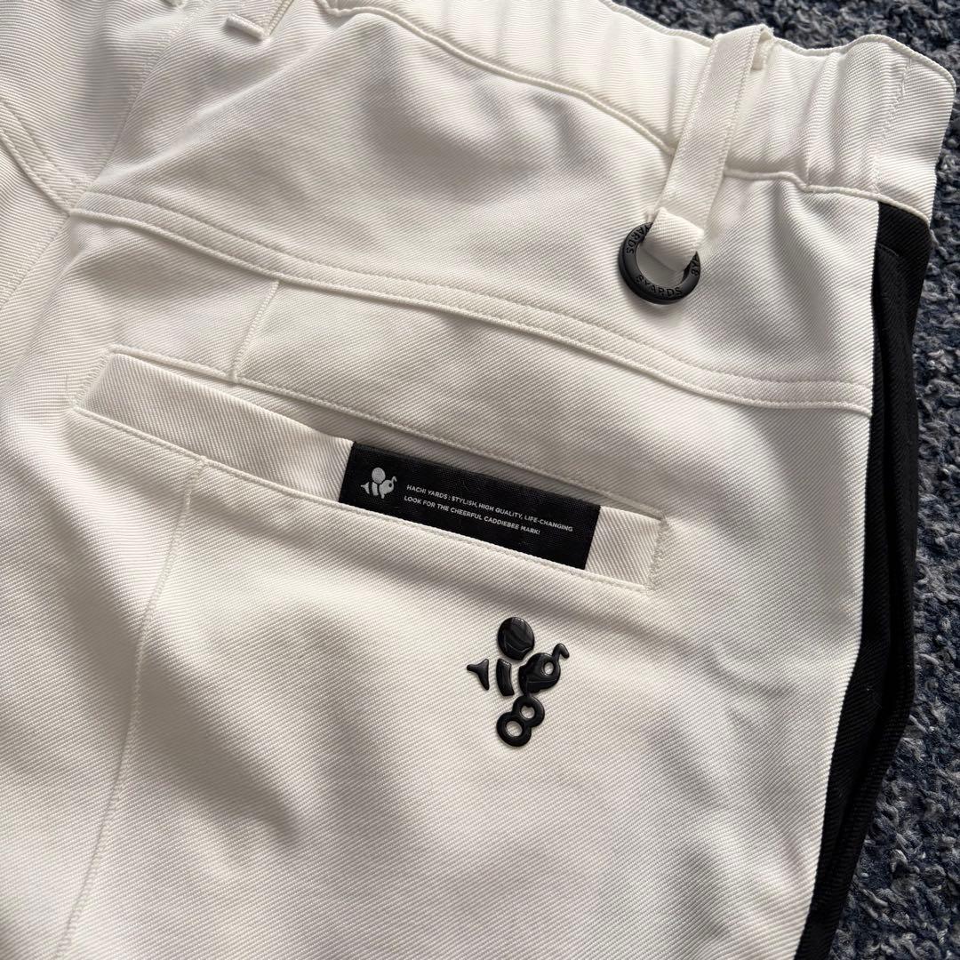 8YARDS　ハチヤーズ　ストレッチ　パンツ　ゴルフウェア　ホワイト系　サイズS