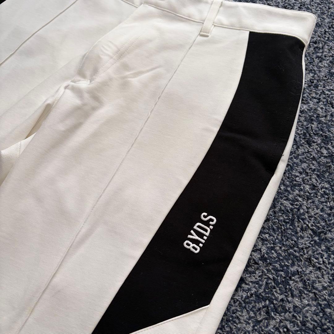 8YARDS　ハチヤーズ　ストレッチ　パンツ　ゴルフウェア　ホワイト系　サイズS