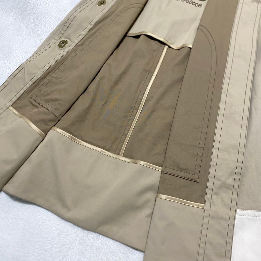 美品　COACH コーチ　ポンチョ　ターンロック　コットン　ベージュ　バイカラー