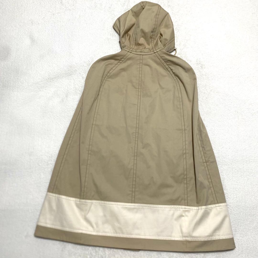 美品　COACH コーチ　ポンチョ　ターンロック　コットン　ベージュ　バイカラー