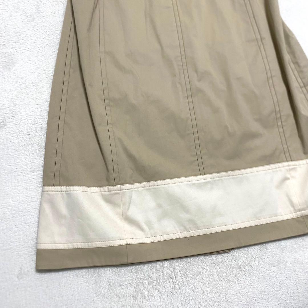 美品　COACH コーチ　ポンチョ　ターンロック　コットン　ベージュ　バイカラー