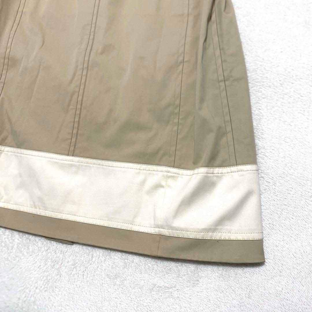 美品　COACH コーチ　ポンチョ　ターンロック　コットン　ベージュ　バイカラー