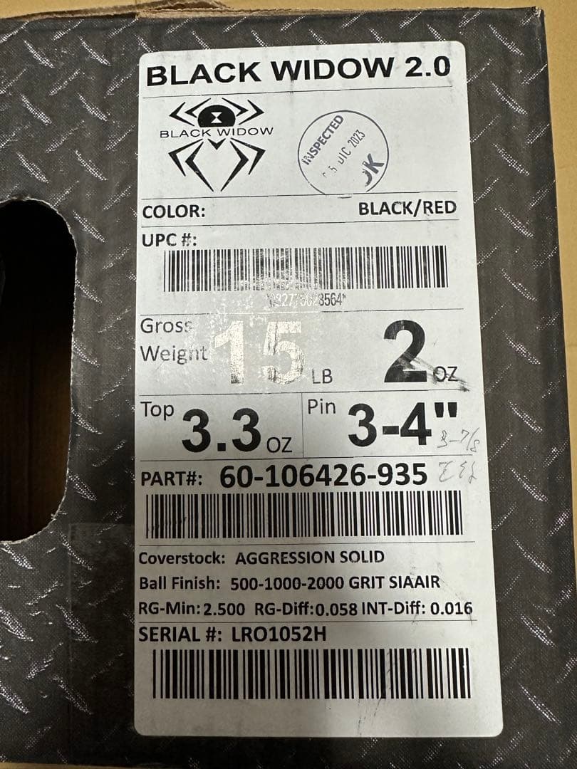 ブラックウィドー2.0 15p2oz 新品・送料込