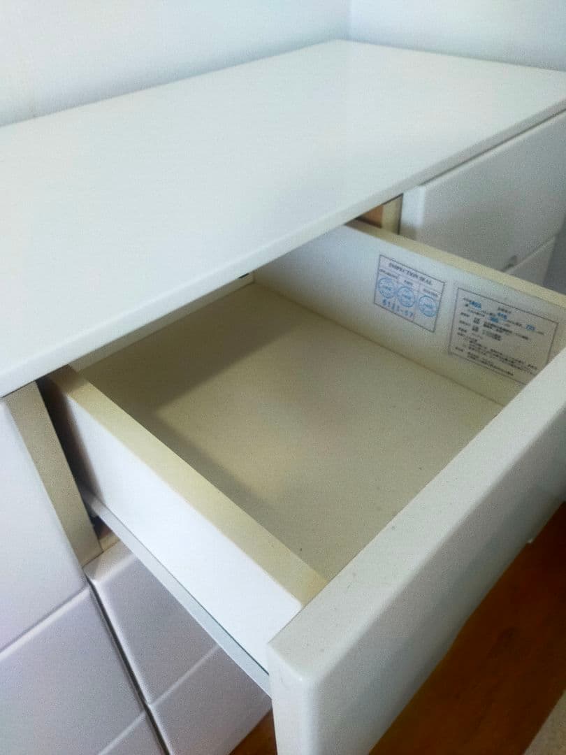 5★ ホワイトチェスト 引き出し付き
