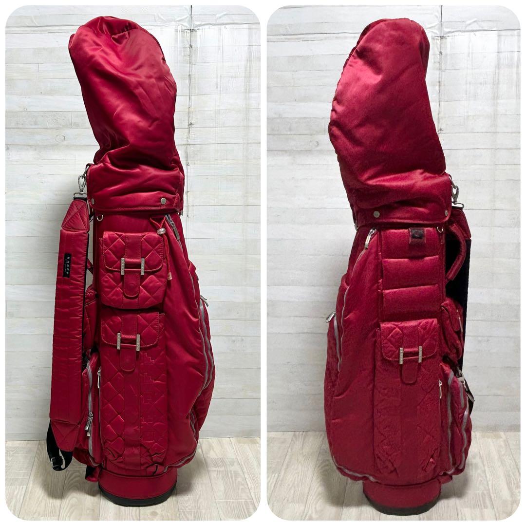 ONOFF レディースキャディバッグ　レッド【5割口】