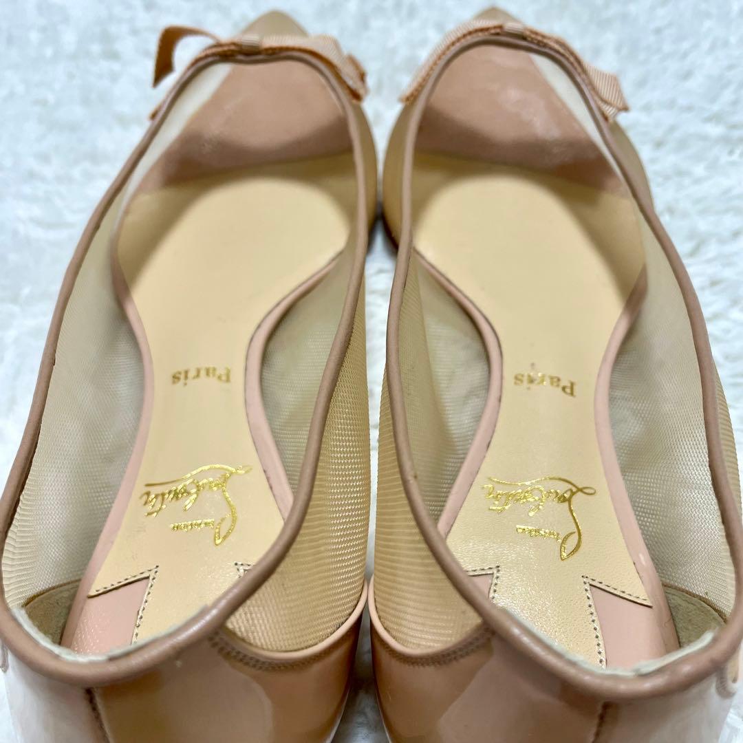 箱付き未使用級 クリスチャンルブタン FOLLIES メッシュフラット パンプス