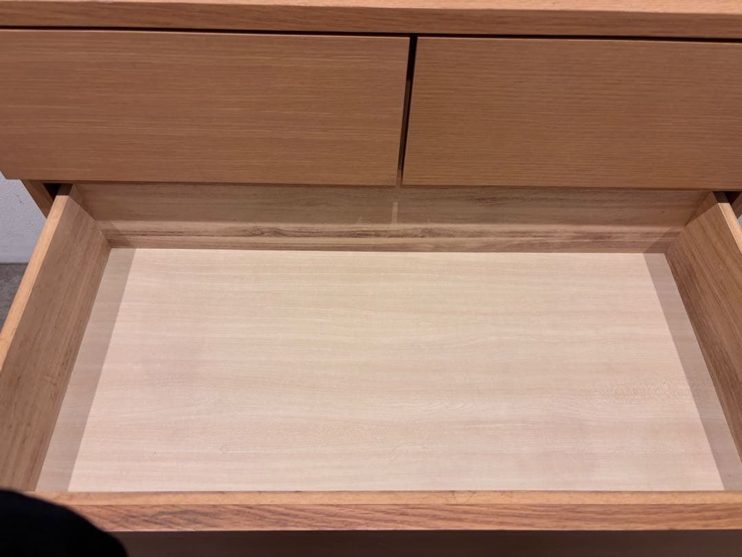 ⭐️美品⭐️廃盤希少⭐️無印⭐️脚付き⭐️チェスト４段・ワイド・オーク材