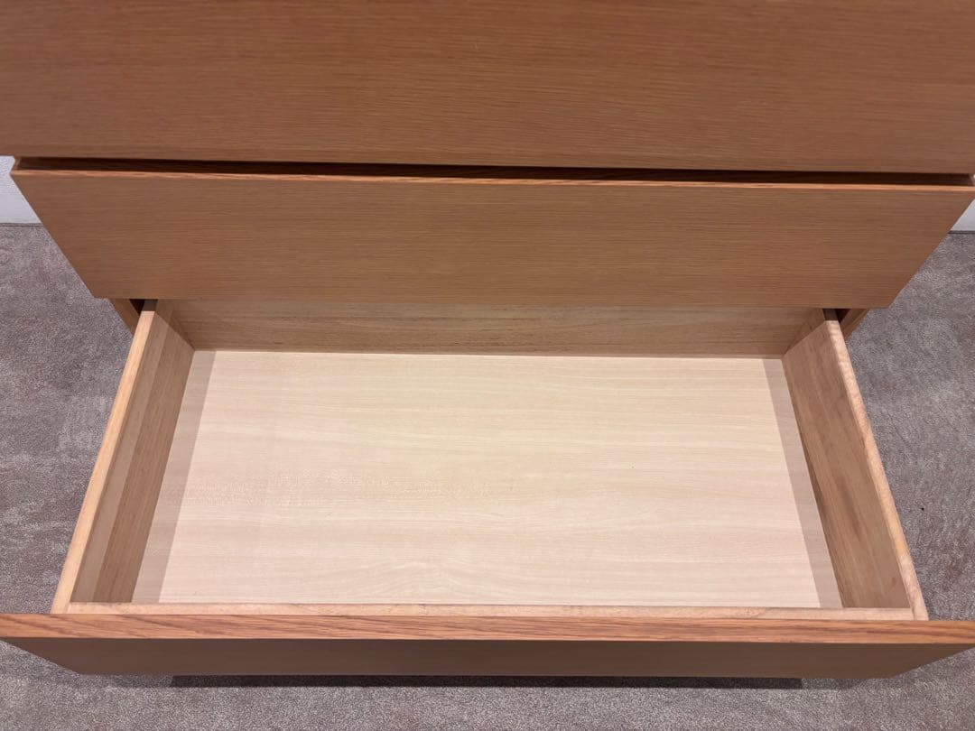 ⭐️美品⭐️廃盤希少⭐️無印⭐️脚付き⭐️チェスト４段・ワイド・オーク材