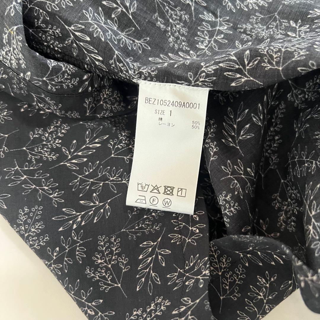 タグ付 BEARDSLEY ビアズリー リーフ プリント ワンピース