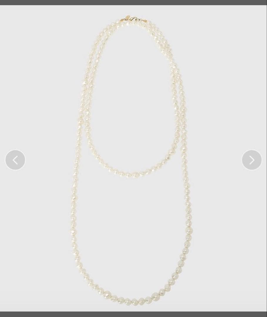 anuans バロックパールロングネックレス